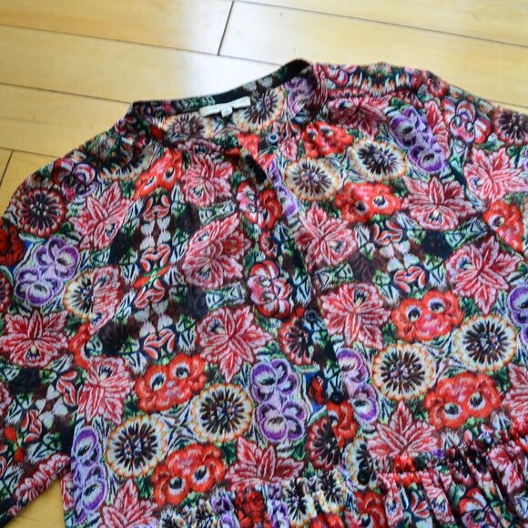 Rebecca Minkoff Floral Shirt Dress US Size 8 - Picture 3 of 13